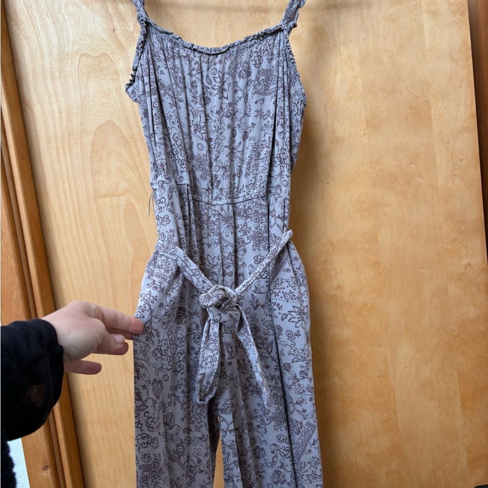 Floral Gray Jumpsuit